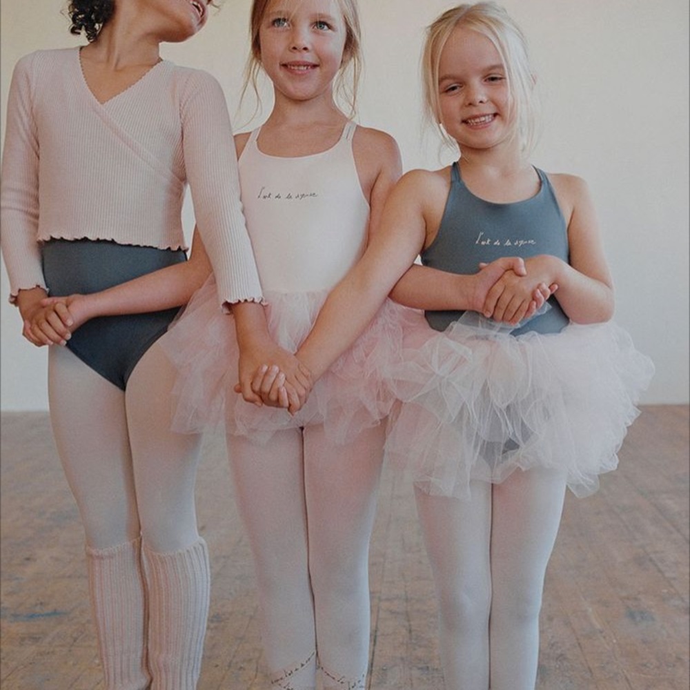 Zara kids grey ballet leotard NWOT